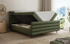 Boxspringbett Tubo in Strukturstoff mit Stauraum