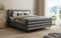Boxspringbett Tubo in Strukturstoff mit Stauraum