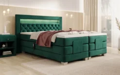 Boxspringbett Velora Samt elektrisch verstellbar mit LED
