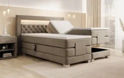 Boxspringbett Velora Samt elektrisch verstellbar mit LED