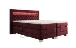 Boxspringbett Velora Samt elektrisch verstellbar mit LED