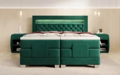 Boxspringbett Velora Samt elektrisch verstellbar mit LED