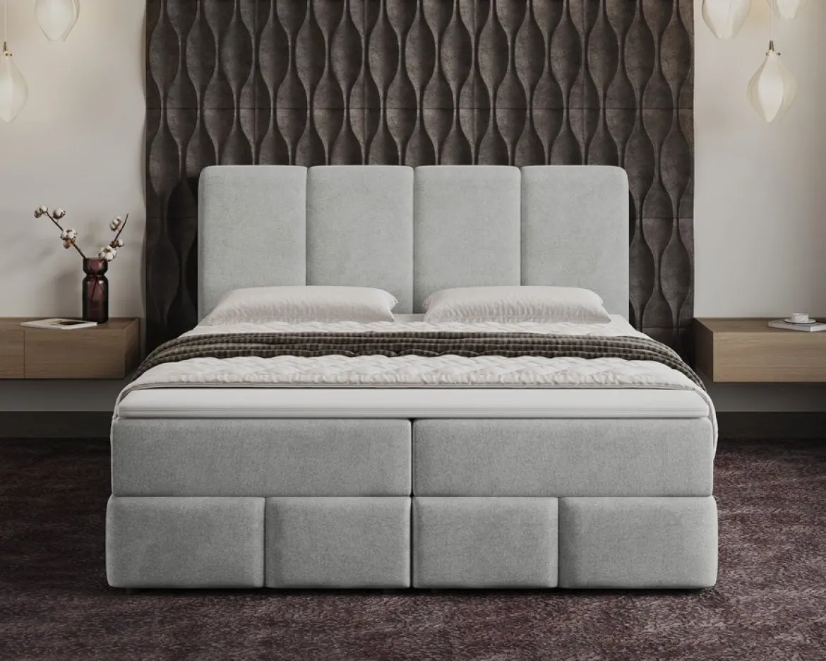 Boxspringbett Venedig Samt mit Stauraum