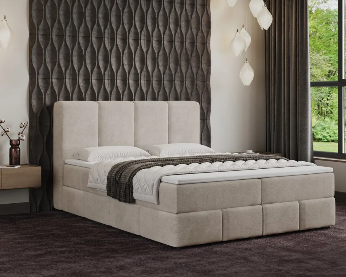Boxspringbett Venedig Samt mit Stauraum