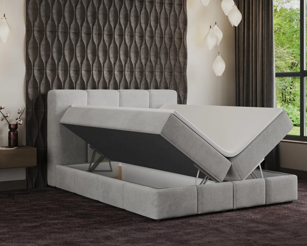 Boxspringbett Venedig Samt mit Stauraum