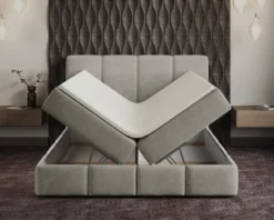 Boxspringbett Venedig Samt mit Stauraum