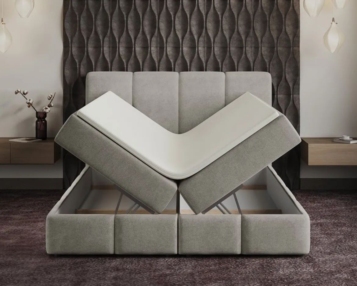Boxspringbett Venedig Samt mit Stauraum