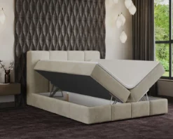 Boxspringbett Venedig Samt mit Stauraum