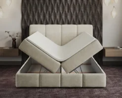 Boxspringbett Venedig Samt mit Stauraum