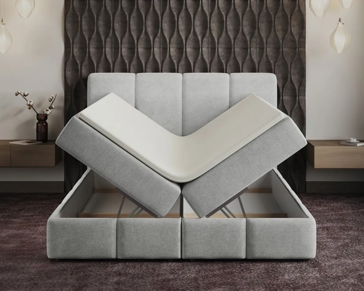 Boxspringbett Venedig Samt mit Stauraum