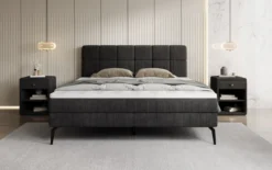 Boxspringbett Vera in Cord mit hohen Füßen