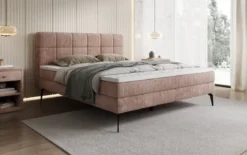 Boxspringbett Vera in Cord mit hohen Füßen