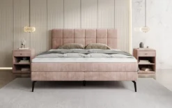 Boxspringbett Vera in Cord mit hohen Füßen