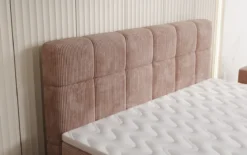 Boxspringbett Vera in Cord mit hohen Füßen