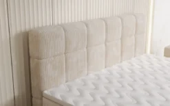 Boxspringbett Vera in Cord mit hohen Füßen
