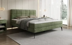 Boxspringbett Vera in Cord mit hohen Füßen