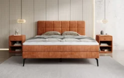 Boxspringbett Vera in Cord mit hohen Füßen
