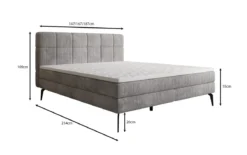 Boxspringbett Vera in Cord mit hohen Füßen