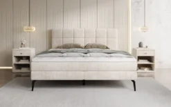 Boxspringbett Vera in Cord mit hohen Füßen