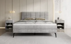 Boxspringbett Vera in Cord mit hohen Füßen