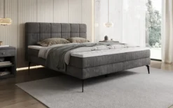 Boxspringbett Vera in Cord mit hohen Füßen