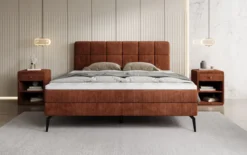 Boxspringbett Vera in Cord mit hohen Füßen