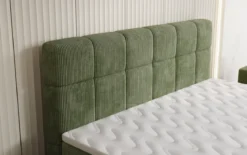 Boxspringbett Vera in Cord mit hohen Füßen