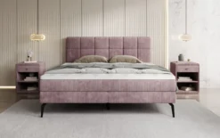 Boxspringbett Vera in Cord mit hohen Füßen