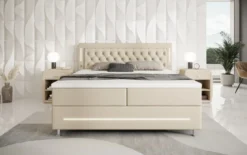 Boxspringbett Verdino mit RGB, USB und Stauraum