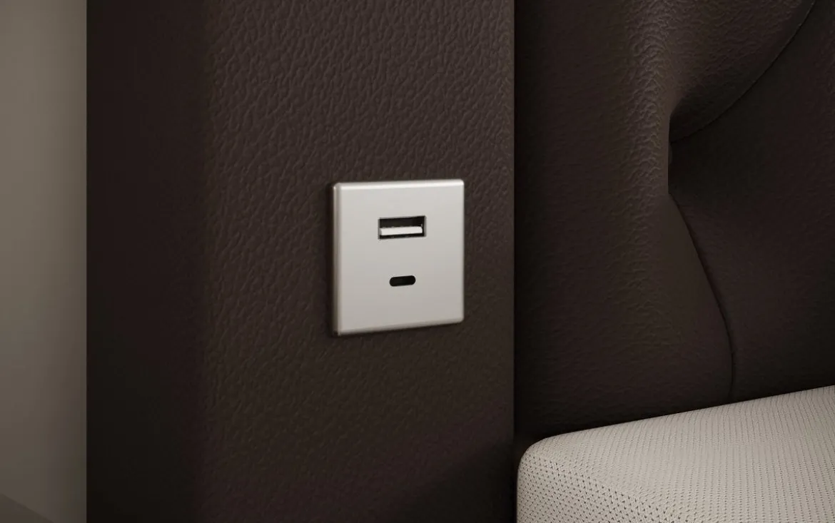 Boxspringbett Verdino mit RGB, USB und Stauraum