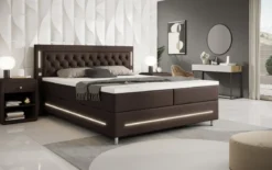 Boxspringbett Verdino mit RGB, USB und Stauraum
