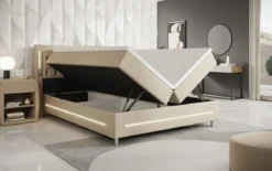 Boxspringbett Verdino mit RGB, USB und Stauraum