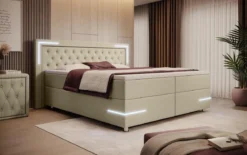 Boxspringbett Verona mit LED (Kunstleder)