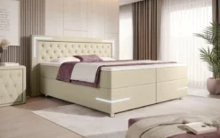 Boxspringbett Verona mit LED (Kunstleder)