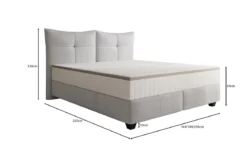 Boxspringbett Veyora in Bouclé