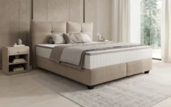 Boxspringbett Veyora in Bouclé