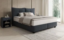 Boxspringbett Veyora in Echtleder