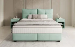 Boxspringbett Veyora in Echtleder