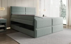 Boxspringbett Viola in Strukturstoff mit Stauraum