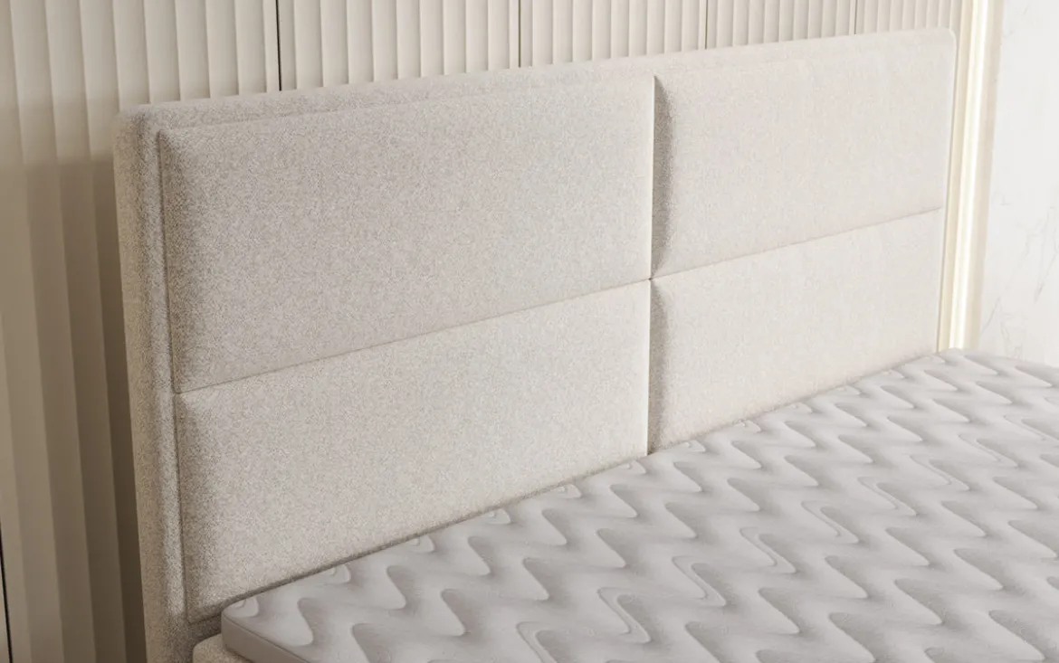 Boxspringbett Viola in Strukturstoff mit Stauraum