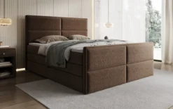 Boxspringbett Viola in Strukturstoff mit Stauraum