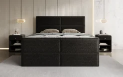 Boxspringbett Viola in Strukturstoff mit Stauraum