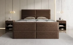 Boxspringbett Viola in Strukturstoff mit Stauraum