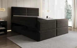 Boxspringbett Viola in Strukturstoff mit Stauraum