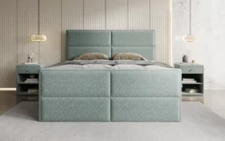 Boxspringbett Viola in Strukturstoff mit Stauraum