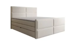 Boxspringbett Viola in Strukturstoff mit Stauraum
