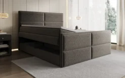Boxspringbett Viola in Strukturstoff mit Stauraum