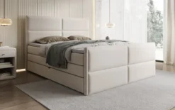 Boxspringbett Viola in Strukturstoff mit Stauraum