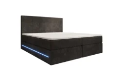 Boxspringbett Voyage mit LED u. Stauraum in Cord