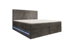 Boxspringbett Voyage mit LED u. Stauraum in Cord